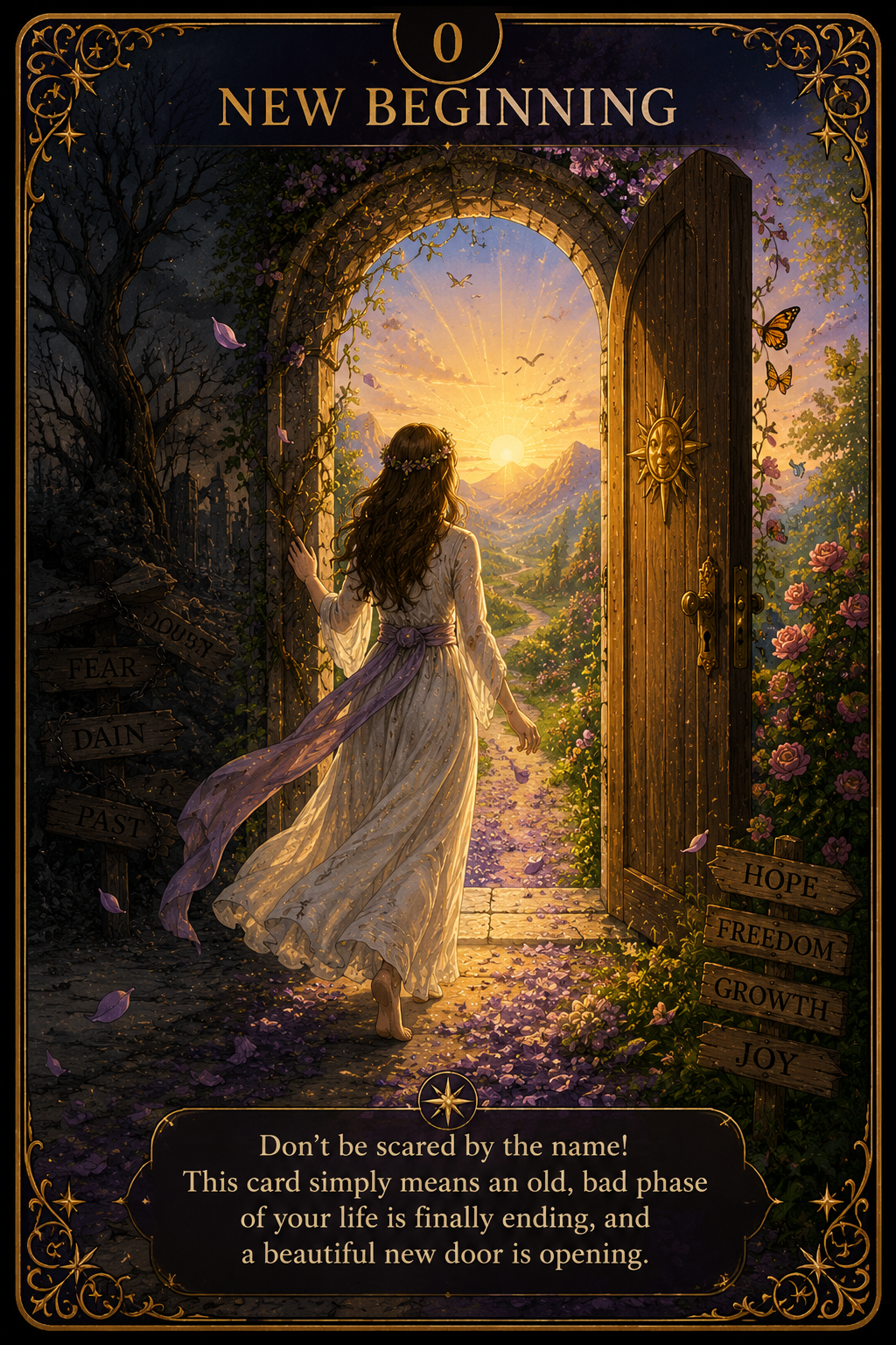 NEW BEGINNING Tarot Card